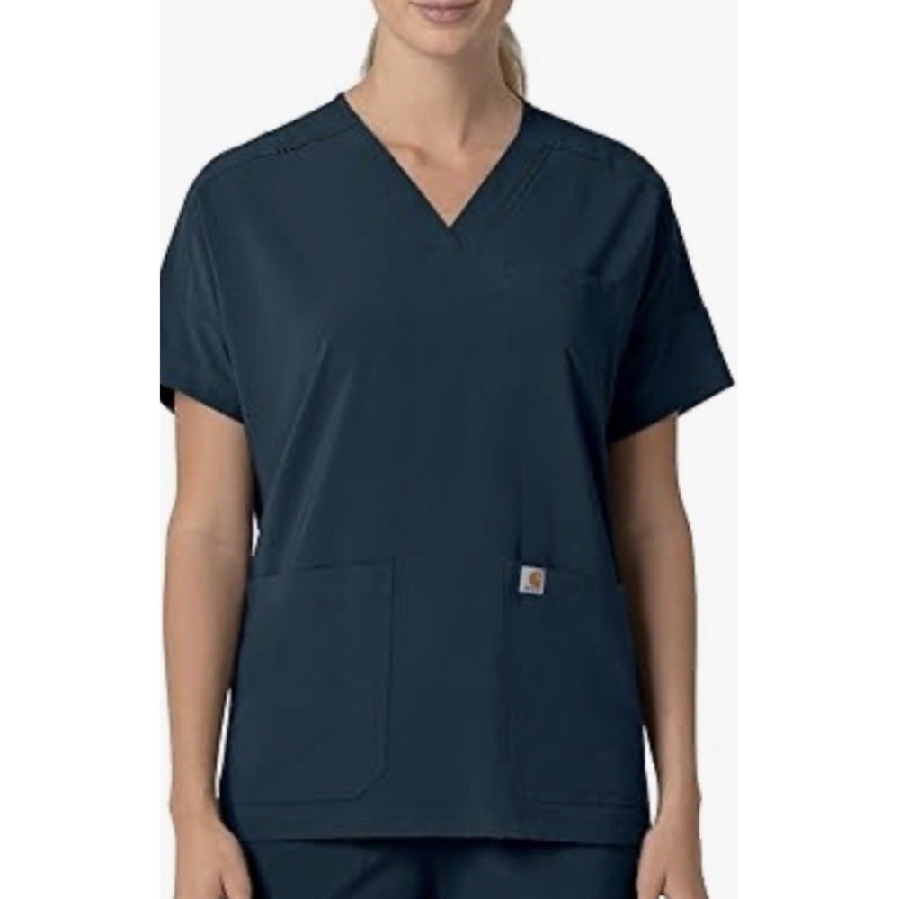 NEW Carhartt Scrubs C13110 Women's Force Cross-Flex Modern‎ Fit Oversized V Sz S